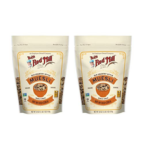Bob S Red Mill Old Country Style Muesli 18 Oz Two Pack Whole Grain Hot Or Cold Breakfast Cereal 2 Pack Muesli 18 Oz Bags 36 Oz Total