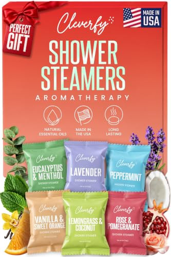 Cleverfy Shower Steamers Aromatherapy Stocking Stuffers For Wife 6 Pack