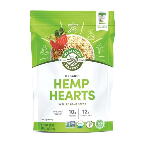 Manitoba Harvest Organic Hemp Hearts Shelled Hemp Seeds 18 Oz