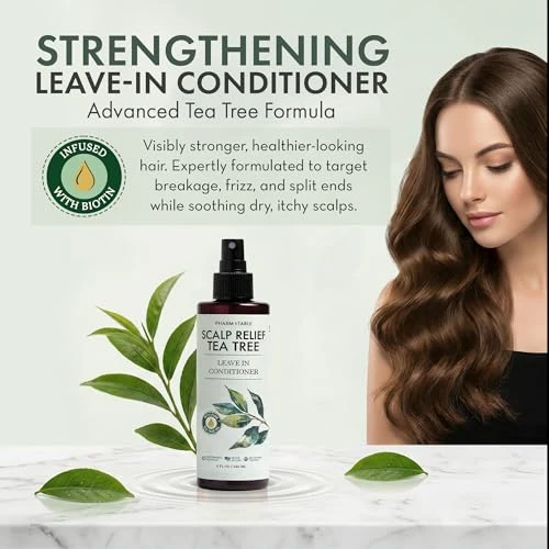 Leave In Conditioner Spray Tea Tree Oil Scalp Treatment And Detangler Spray