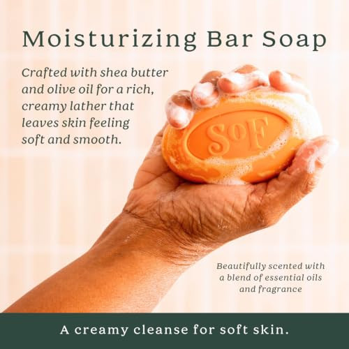 Sof Sweet Almond Moisturizing Bar Soap Coconut Oil And Shea Butter 4Pk