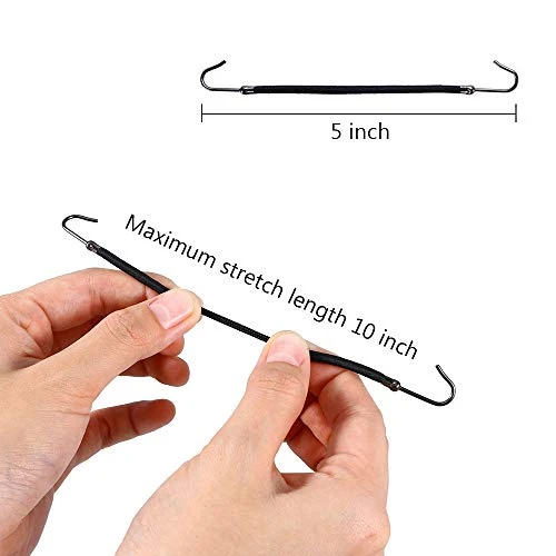 Ybb 36Pcs Ponytail Hooks Hair Ties Elastic Bungee Ponytail Holders