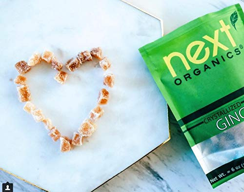 Next Organics Crystallized Ginger Cubes 6 Oz Bag Pack Of 3