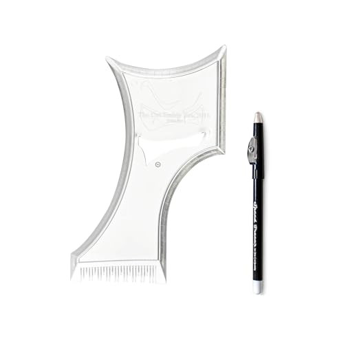 The Cut Buddy Plus Beard Shaping Tool Clear Template With Built In Comb And Bonus Pencil Ideal For Hairline Beard And Mustache Trimming