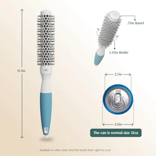 Small Round Brush For Precise Styling And Manageable Blowouts 0.75 Inch Salon Quality Tool For Wet Or Dry Hair Not Electrical