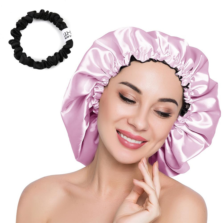 Elihair Stain Bonnet Silky Sleep Cap For Frizzy Hair X Large Hair Cover