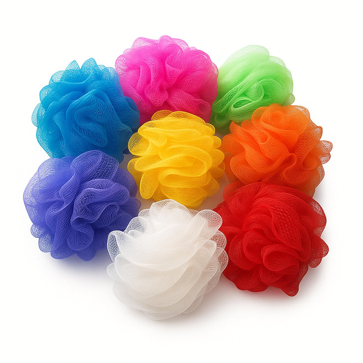 Mesh Loofah Sponges 8 Pack Small Loofahs For Kids Colorful Sponges Mesh Pouf Resuable Shower Sponges Loofah Bath Ball Back 8 Pack