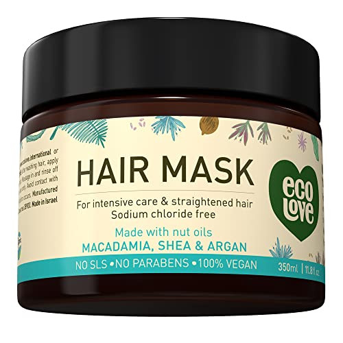 Ecolove Hair Mask Natural Deep Conditioning 11.8 Oz Macadamia Shea Moisture Argan Oil No Sls Or Parabens Vegan And Cruelty Free
