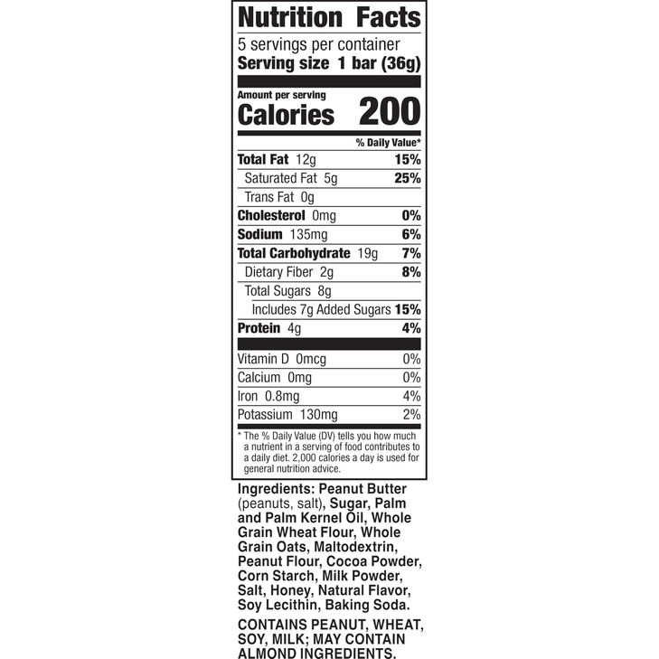 Nature Valley Creamy Wafer Bars Peanut Butter Chocolate 4G Protein 5 Ct