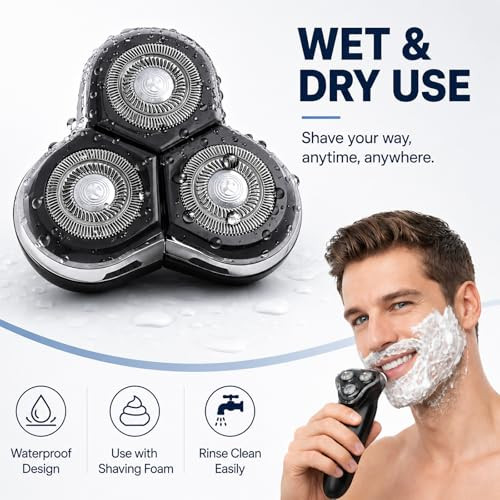 Rq12 Replacement Shaver Head Compatible With Philipss Norelcos Rq11 Rq10 Sensotouch 3D 1260X Rq1250 Rq1295 Rq1180 Arcitec Razor Shaving Unit