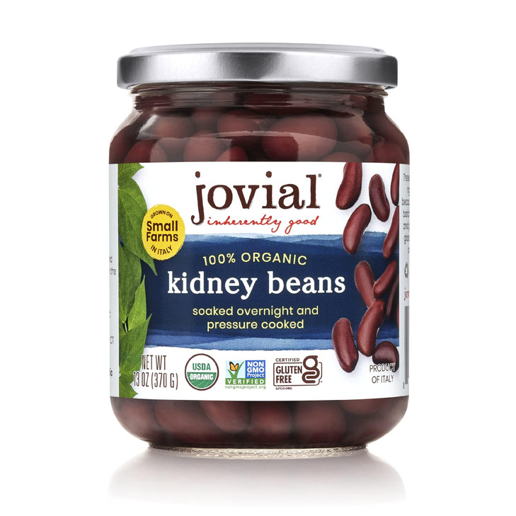 Jovial 100 Percent Organic Kidney Beans Kidney Beans No Saturated Fat 13 Oz
