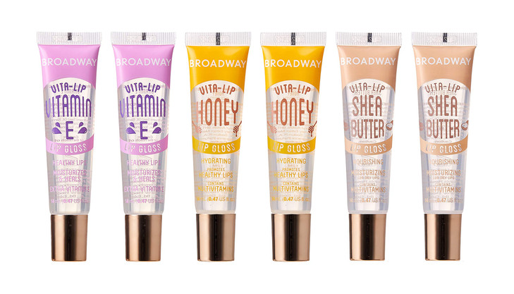 6 Pcs Broadway Vita Lip Gloss High Shine Long Lasting 2 Honey Plus 2 Shea Butter Plus 2 Vitamin E Oil By Rubykisses Cosmetics