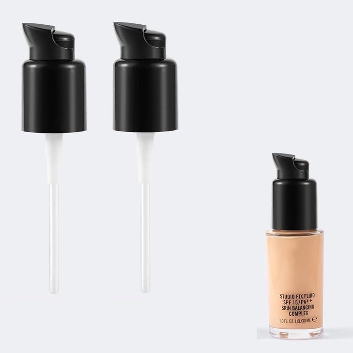 Chris.W 2Pack Replacement Pump Fit For Mac Studio Fix Fluid And Dw Double Wear Foundation Black