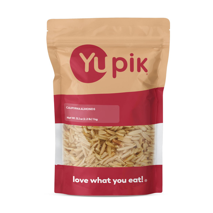 Yupik Slivered California Almonds 35.2 Ounce Chopped Raw Blanched Almonds Gluten Free Kosher Raw Good Source Of Protein Fiber Iron And