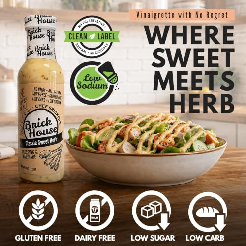 Brick House Classic Sweet Herb Low Sodium Vinaigrette 12 Oz