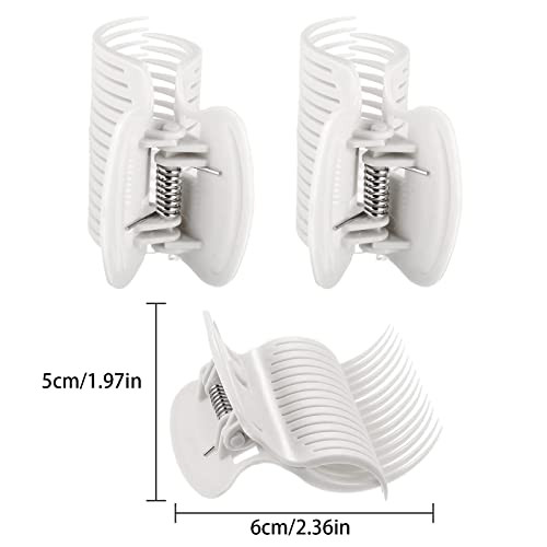 Syhood 12 Pcs Hot Roller Clip For Curler Claw Clip Replace White