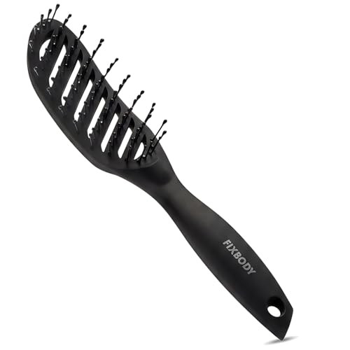 Curved Vent Detangling Hair Brush For Blow Drying Styling Solon And Smoothing