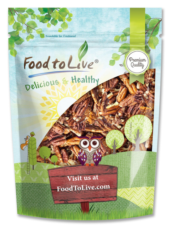 Food To Live Pecan Pieces 2 Pounds Chopped Raw Pecan Nuts Unsalted Unroasted Shelled Kosher Vegan Sirtfood Bulk.