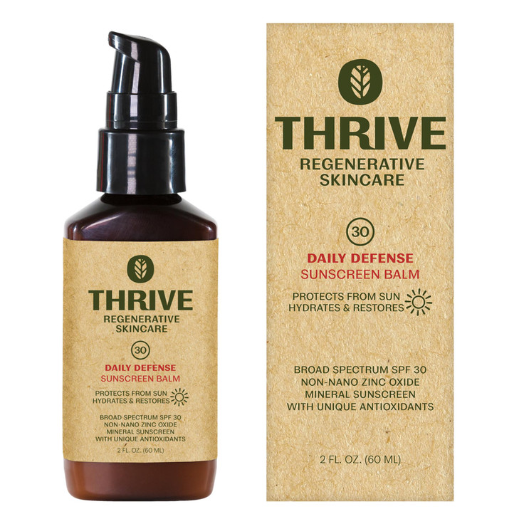 Thrive Natural Care Mineral Face Sunscreen Spf 30 Daily Sunscreen For Face No White Cast Non Nano Zinc Oxide Lightweight Moisturizer Broad