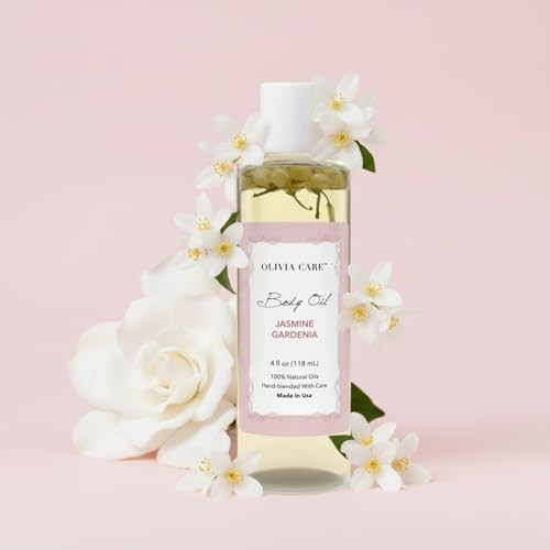 Olivia Care Jasmine Gardenia Body Oil Vegan And Natural Oil For Women Hydrating And Moisturizing After Bath Oil With Vitamin E K And Omega