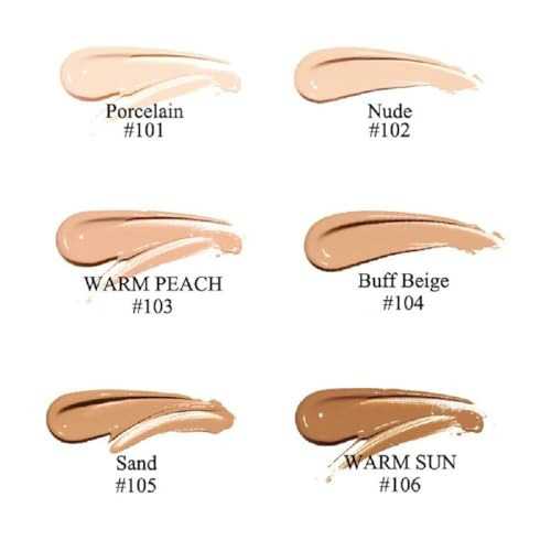 Phoera Foundation Liquid Concealer Makeup 104 Buff Beige 2 Pack