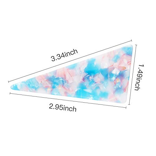 Geyoga 10 Pieces Acrylic Resin Hair Clips Barrettes Geometric Alligator Hair Clips Colorful Marble Pattern Hairpins Styling For Women