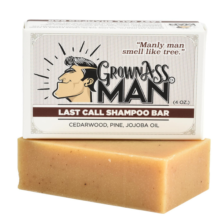 Grown Ass Man Co. Solid Shampoo Bar Rich Lather 3 In 1 Hair Beard And Body Wash Plastic Free And Eco Friendly Natural And Organic Clean For