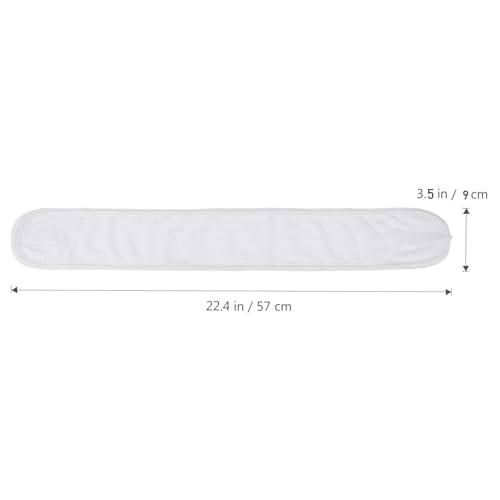 Tatibana White Elastic Terry Cloth Spa Headband 8 Pack Facial Head