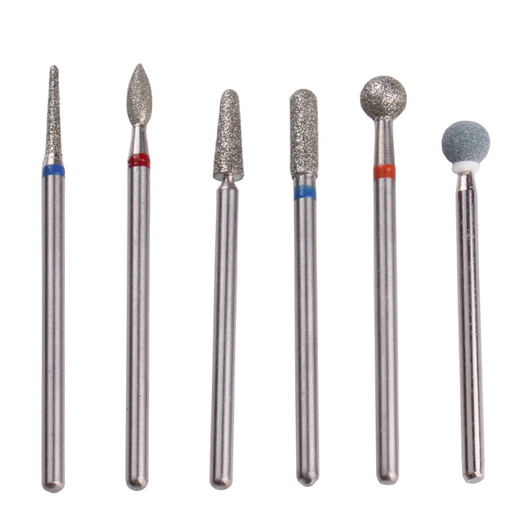 Mzcmsl Russian Cuticle Drill Bit Set With Case 6Pcs Cuticle Remover Bits
