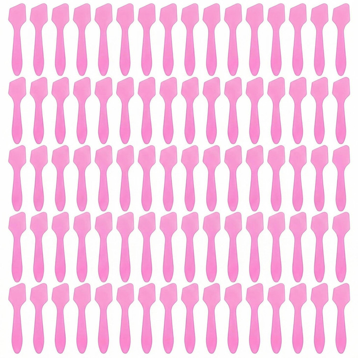 100Pcs Cosmetic Spatulas Disposable Makeup Spatulas Mini Face Mask Applicator For Facial Cream Skin Care Diy Beauty Tool Pink