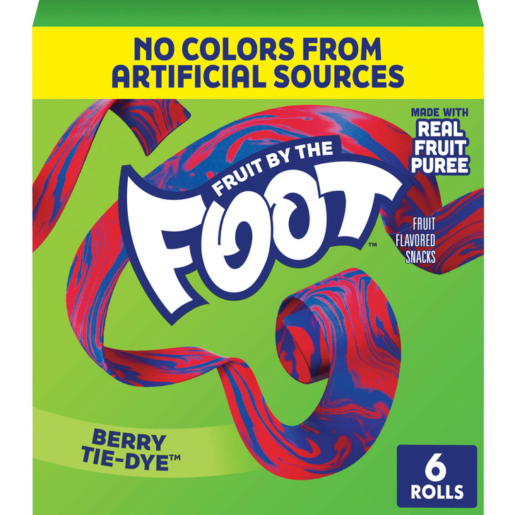 Fruit By The Foot Berry Tie Dye Fruit Snacks 6 Ct 4.5 Oz 8 Pack