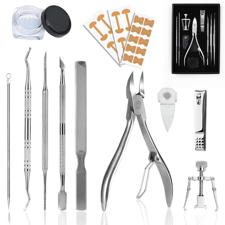 2026 Upgraded Ingrown Toenail Removal Kit Ingrown Toenail Treatment Stainless Steel Ingrown Toenail Corrector Surgery Grade Ingrown Toenail