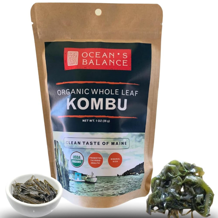 Ocean S Balance Organic Whole Leaf Kombu Vegetables For Keto Paleo Vegetarian And Vegan Diets Sweet Seaweed Gluten Free Products 1Oz