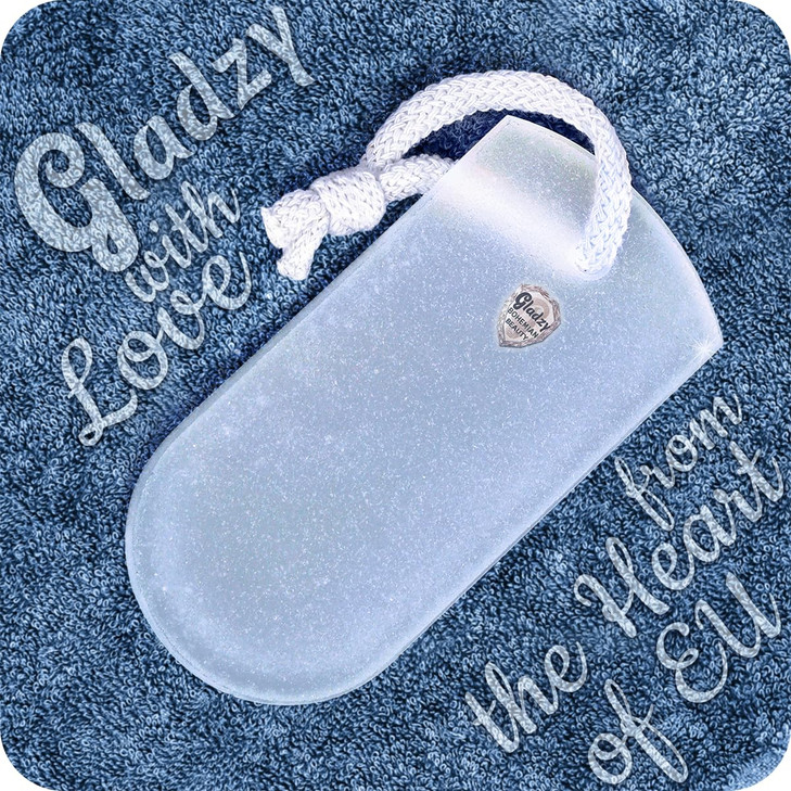 Gladzy Czech Glass Foot File Callus Remover Double Sided Etched Different Grit Coarse And Fine Surfaces For Hard Skin And Cracked Heels