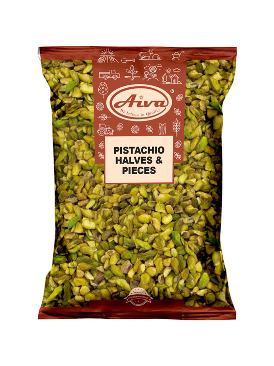 Aiva California Pistachios Halves And Pieces Pista Raw Unsalted 2 Lb Bulk Pistachio Split Kernels Bulk Raw Pistachio Pieces Premium Nut
