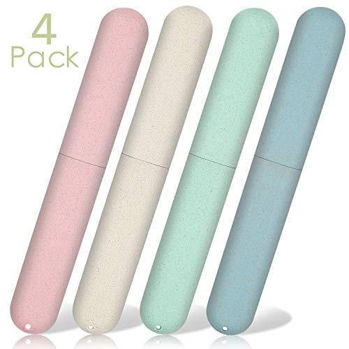 4 Pack Travel Toothbrush Case Portable Breathable Toothbrush Holder Cases