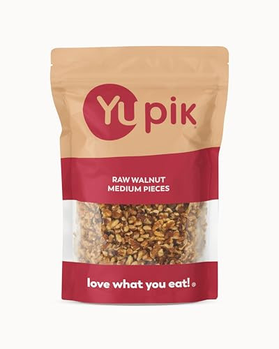 Yupik Raw California Walnuts Medium Pieces 2.2 Lb 35.2 Oz Kosher Gluten Free Vegan Chopped Nuts Unsalted Unroasted Source Of Omegas Healthy