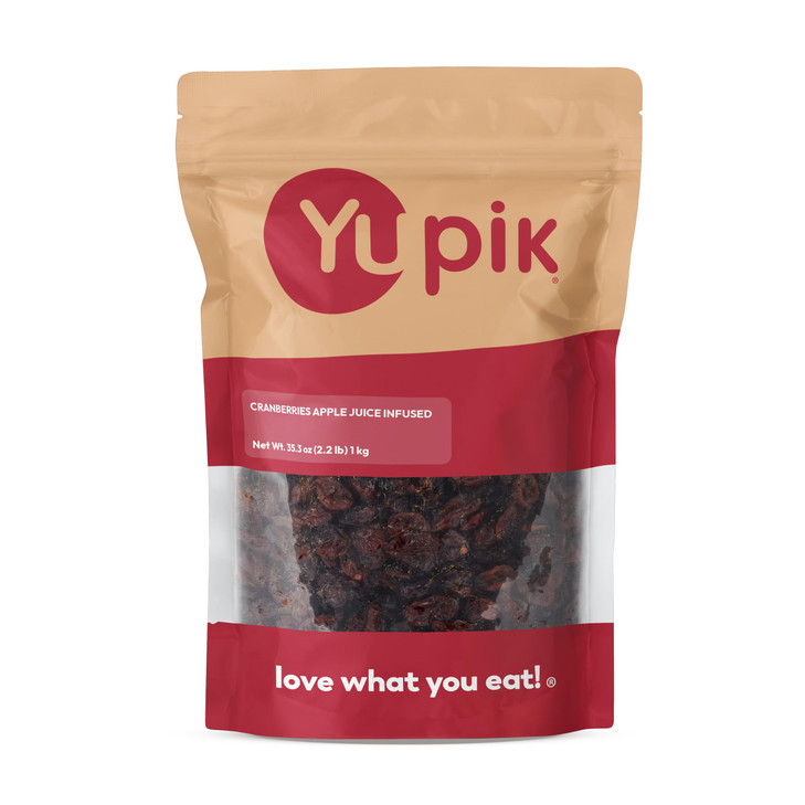 Yupik Cranberries Apple Juice Infused 2.2 Lb 35.2 Oz Gluten Free Kosher Vegan Dried Fruits No Added Sugar Plump And Chewy Source Of Fiber