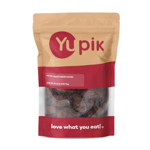 Yupik Deglet Nour Pitted Dates 2.2 Lb 35.2 Oz Whole Dried Fruits No Pits No Added Sugar Cholesterol Free Source Of Fiber Healthy Snacks