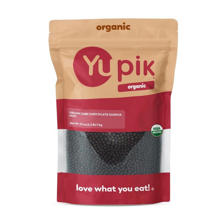 Yupik Organic Dark Chocolate Covered Puffed Quinoa 70 Percent Cacao 2.2 Lb 35.2 Oz Gluten Free Gmo Free Kosher Vegan Quinoa Pops Quinoa
