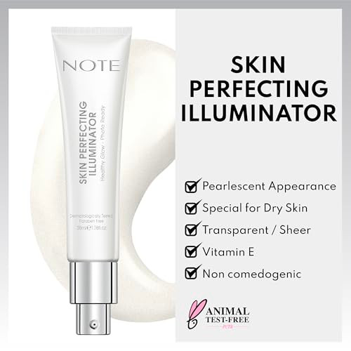 Note Skin Perfecting Illuminator Primer For Face Before Makeup Makeup Primer With Argan Oil And Vitamin E For Hydrated Glow 1.2 Oz