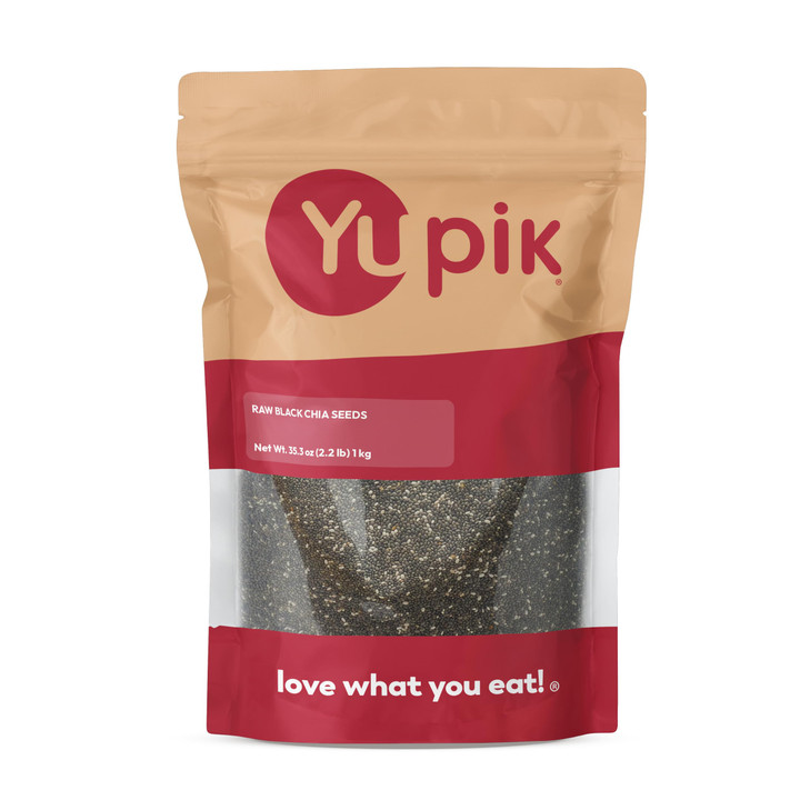 Yupik Raw Black Chia Seeds 2.2 Lb 35.2 Oz Gluten Free Kosher Vegan Natural Seeds Plant Based Superfood Rich In Fiber Source Of Omega 3 Ideal
