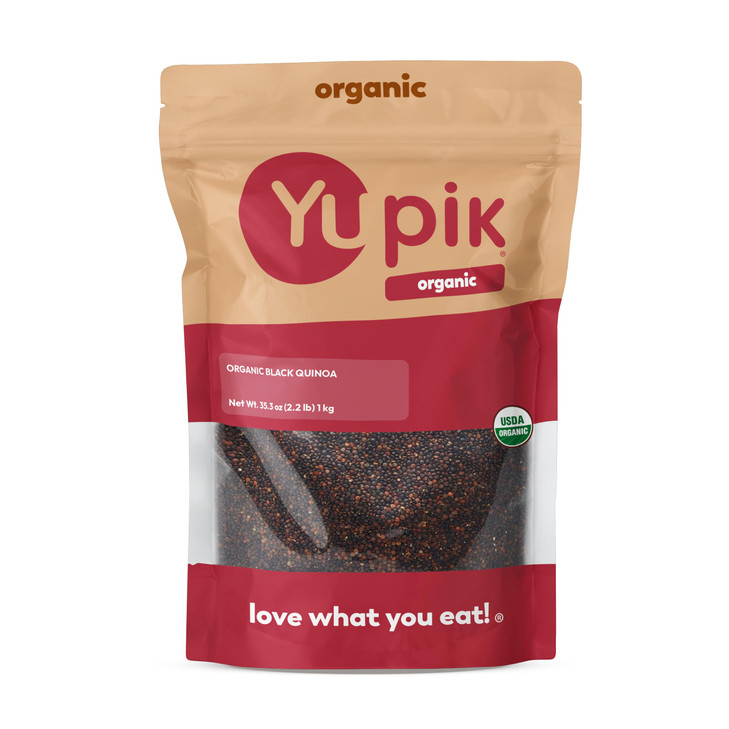 Yupik Organic Black Quinoa 2.2 Lb 35.2 Oz Non Gmo Gluten Free Kosher Raw Unsalted Oil Free Plant Based Protein Source Of Fiber And Iron