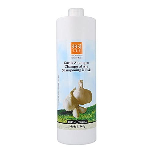 Ever Ego Italy Garlic Shampoo For Damaged Bleached Or Colored Hair Repairing And Hydrating Hair Care Product For Men And Women 1L Bottle