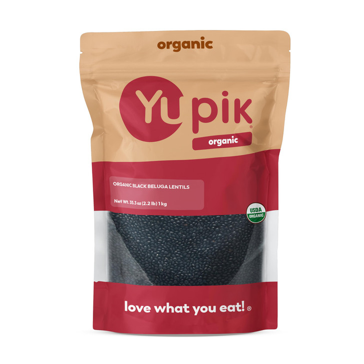 Yupik Organic Black Beluga Lentils 2.2 Lb 35.3 Oz Non Gmo Vegan Gluten Free Kosher Raw Sugar Free Rich In Protein Fiber And Iron Perfect For