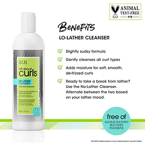 All About Curls Lo Lather Cleanser Shampoo Essential Moisture Gentle Cleansing Slightly Sudsy All Curly Hair Types Cruelty Free Sulfate Free