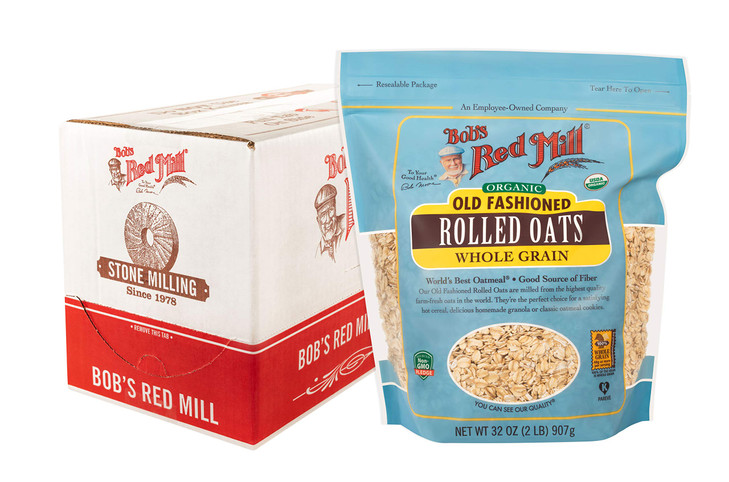 Bob S Red Mill Organic Old Fashioned Rolled Oats 32Oz 4 Pack