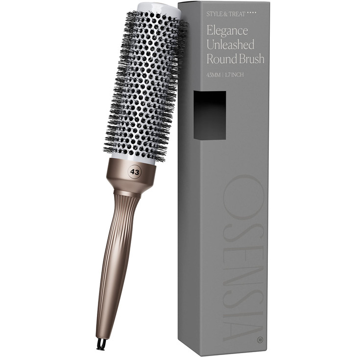 Professional Round Brush For Blow Drying 1.7 Inch 25 Percent Faster Dry Time Ceramic Ionic Brush For Precise Styling And Volume Hairbrush