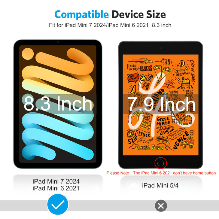 OMOTON [3 Pack] Screen Protector for iPad Mini 6/7 (6th/7th Generation, 8.3 Inch) - Tempered Glass for iPad Mini 6th Generation 2021/iPad Mini 7th Ge