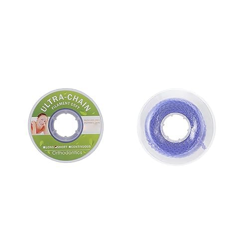 Annwah Dental Colorful Orthodontic Braces Rubber Chains Dental Rubber Chains For Braces Power Chains For Orthodontic Treatment Continuous